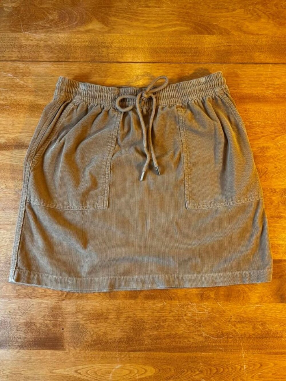 Loft Gold Corduroy Skirt Size Small